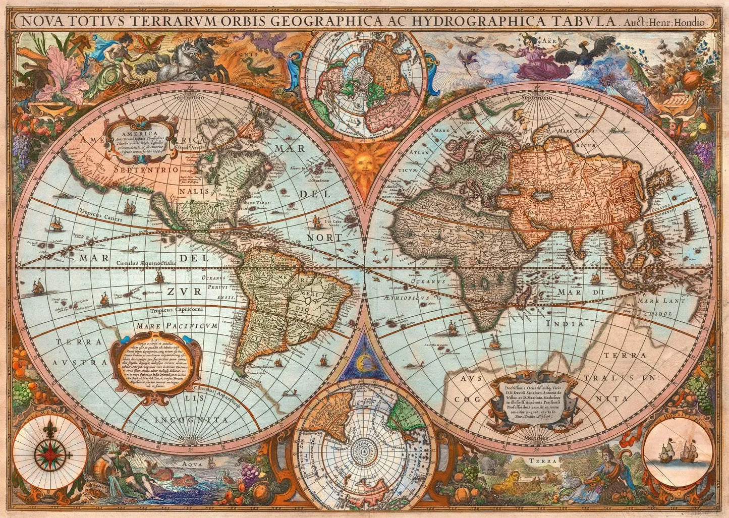 Ancient World Map, 3000-Universalios dėlionės-Brain Games LT