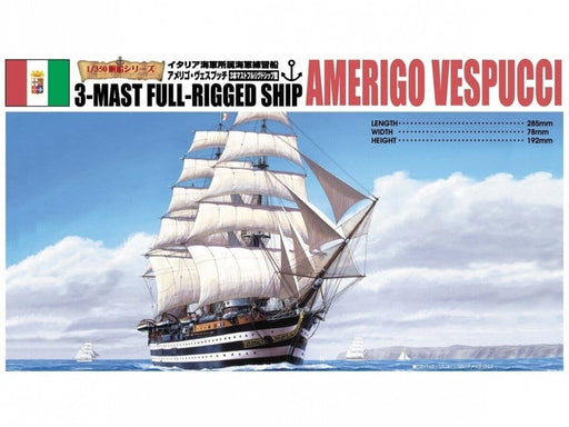 Baksas Surenkami modeliai Aoshima - Italian 3-Mast Full-Rigged Ship Amerigo Vespucci