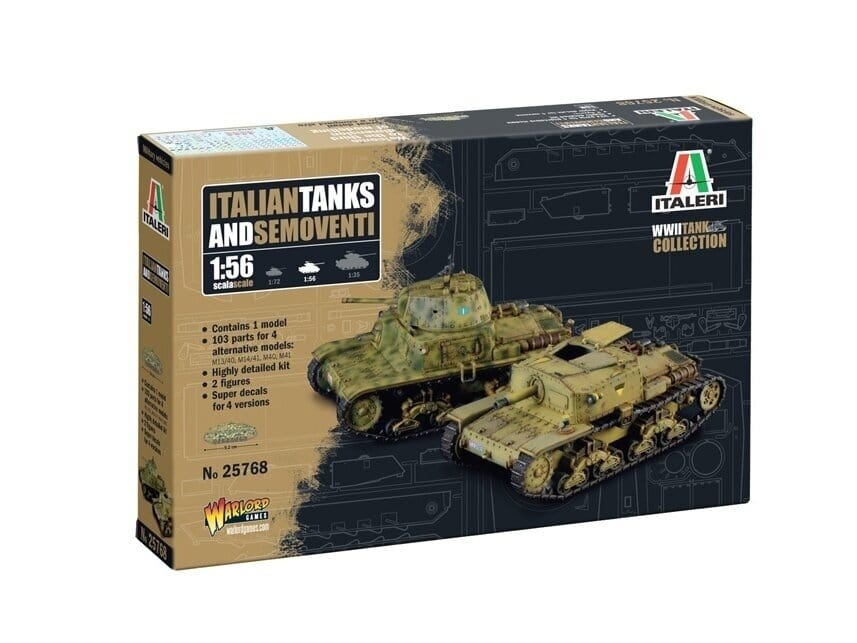 Baksas Surenkami modeliai Italeri - Italian Tanks & Semoventi