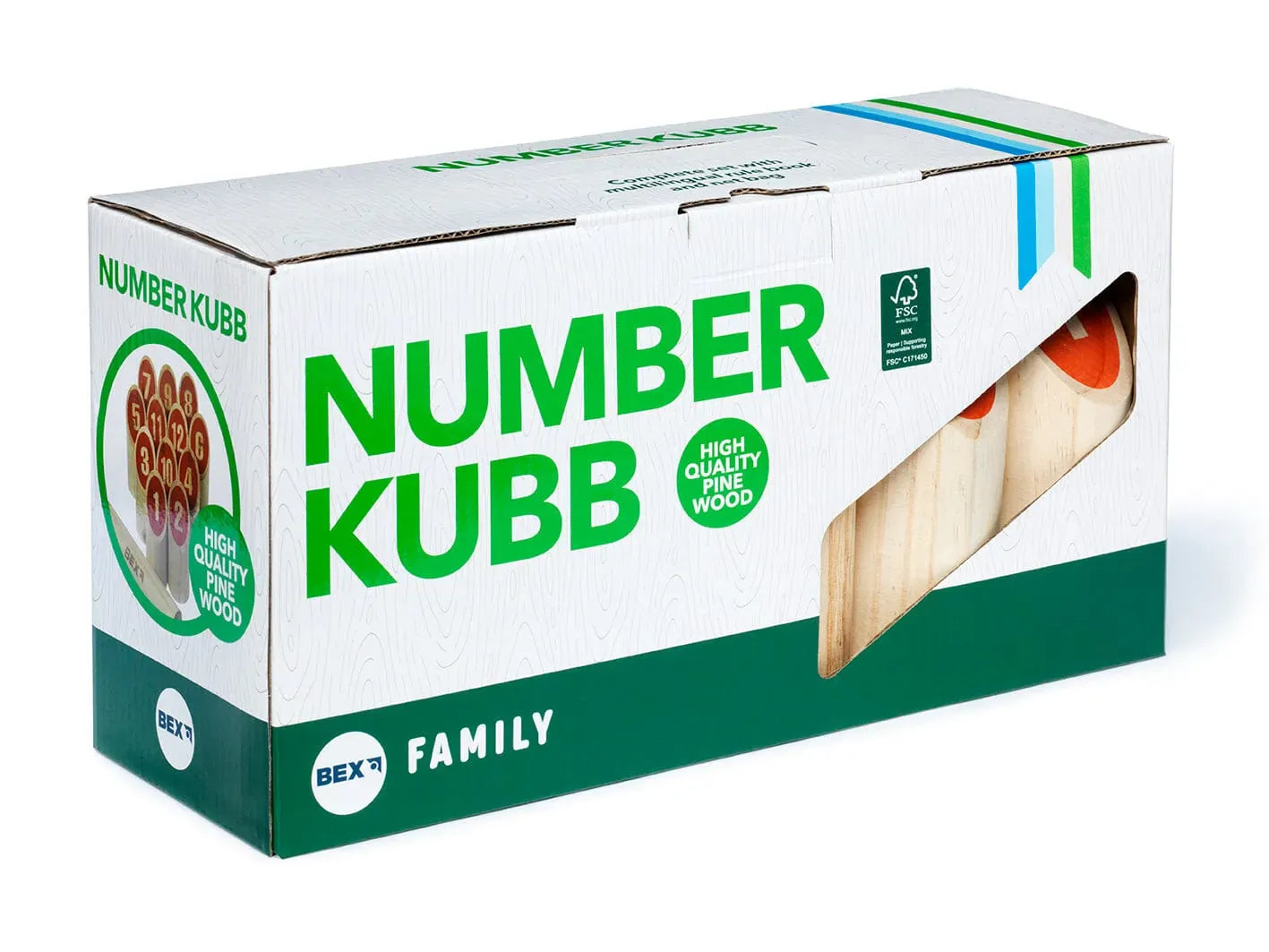 BEX Lauko žaidimai Bex Number Kubb Family