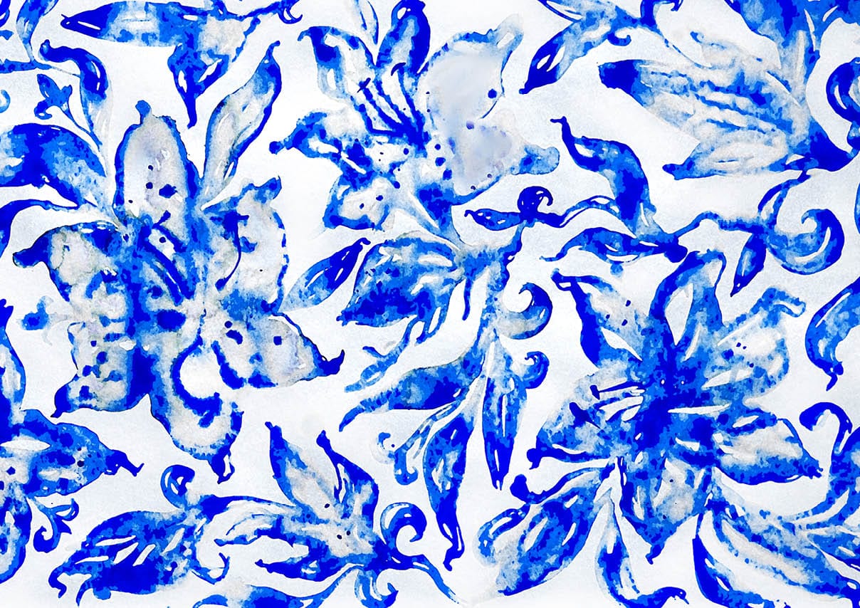 Brain Games LT Universalios dėlionės Lilies (Blue series), 1000