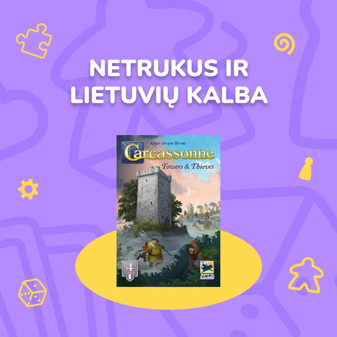 Carcassonne 4: Bokštai ir vagys (papildymas)-Stalo žaidimai-Brain Games LT