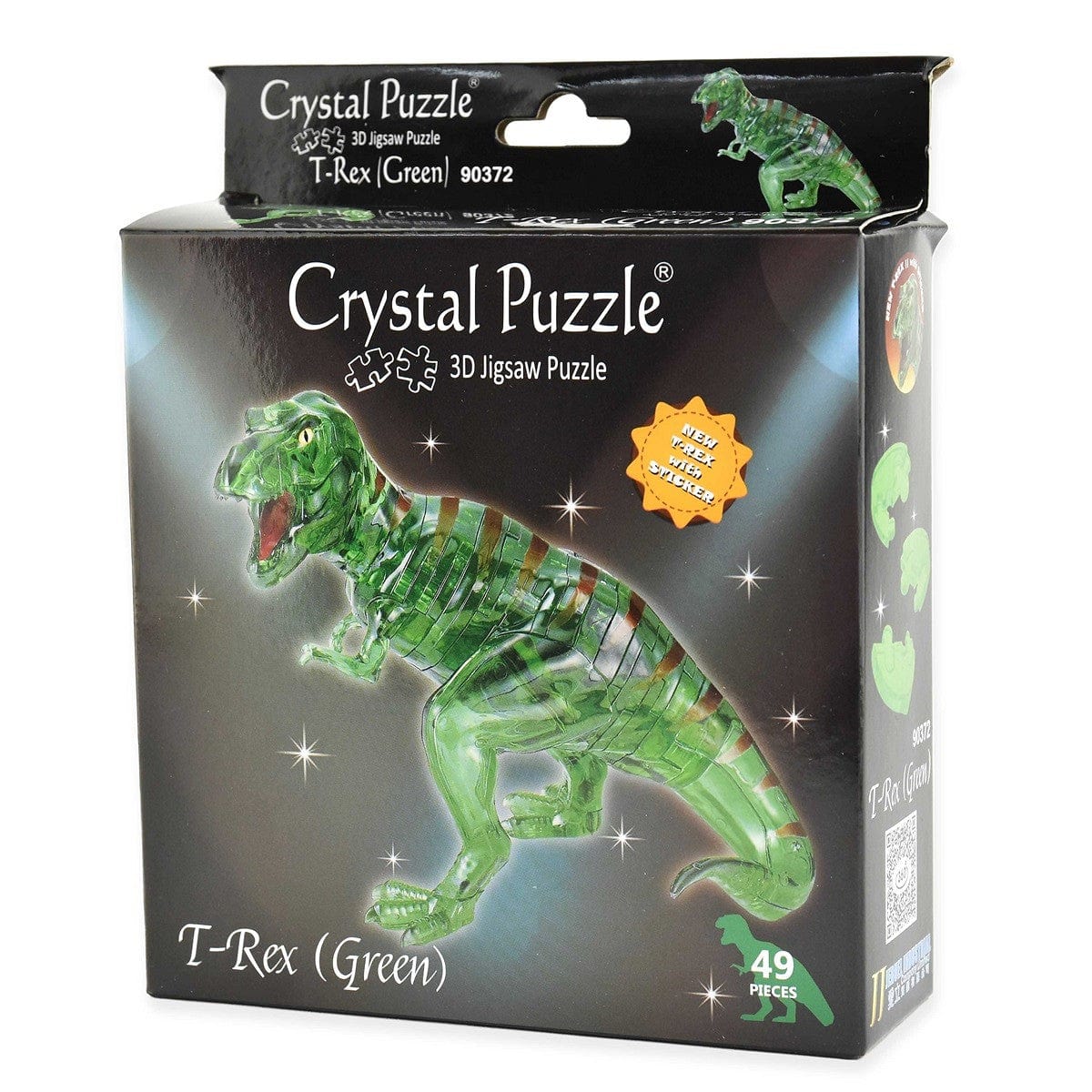 Crystal Puzzle 3D Delionės Dinozauras T-Rex (žalias)