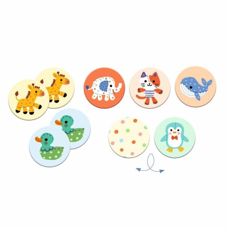 Djeco Stalo žaidimai Memo žaidimas - Minkšti žaislai