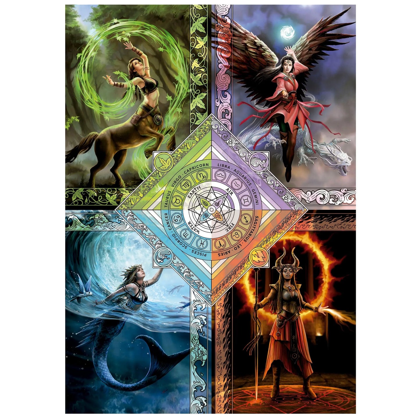 Elemental Magic Star Chart, Anne Stokes, 1500-Universalios dėlionės-Brain Games LT