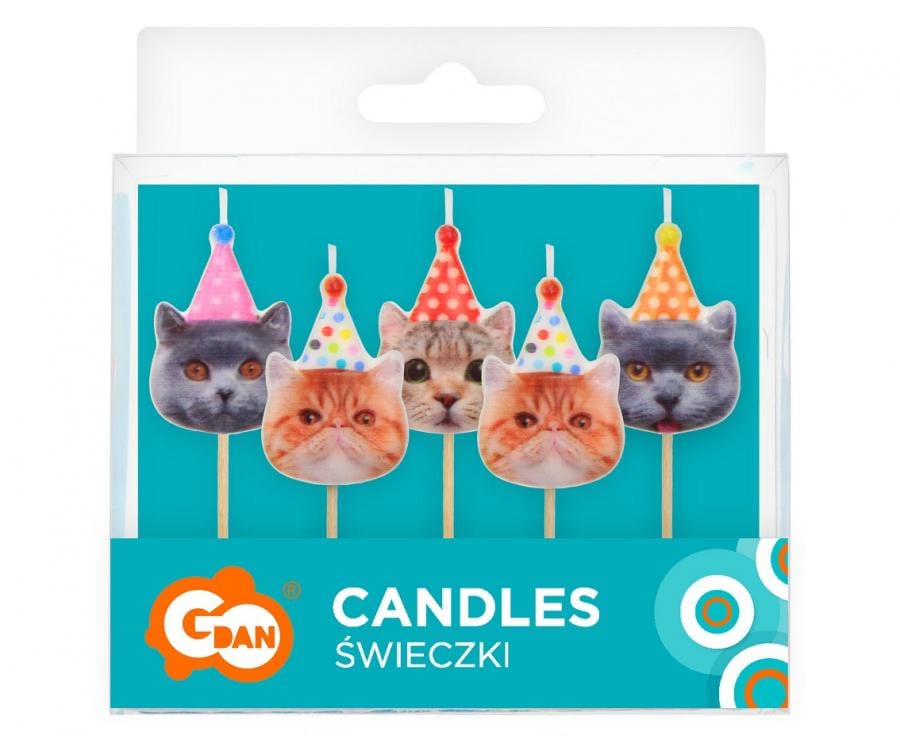 Godan Kita Smeigtukai žvakutės Kačiukai, 5 vnt.