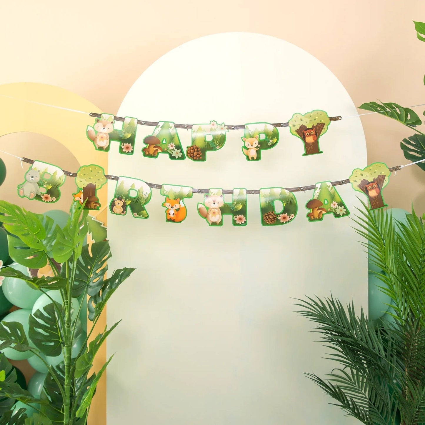 Godan Kita Su gimtadieniu, miško draugų plakatas, 210x16cm