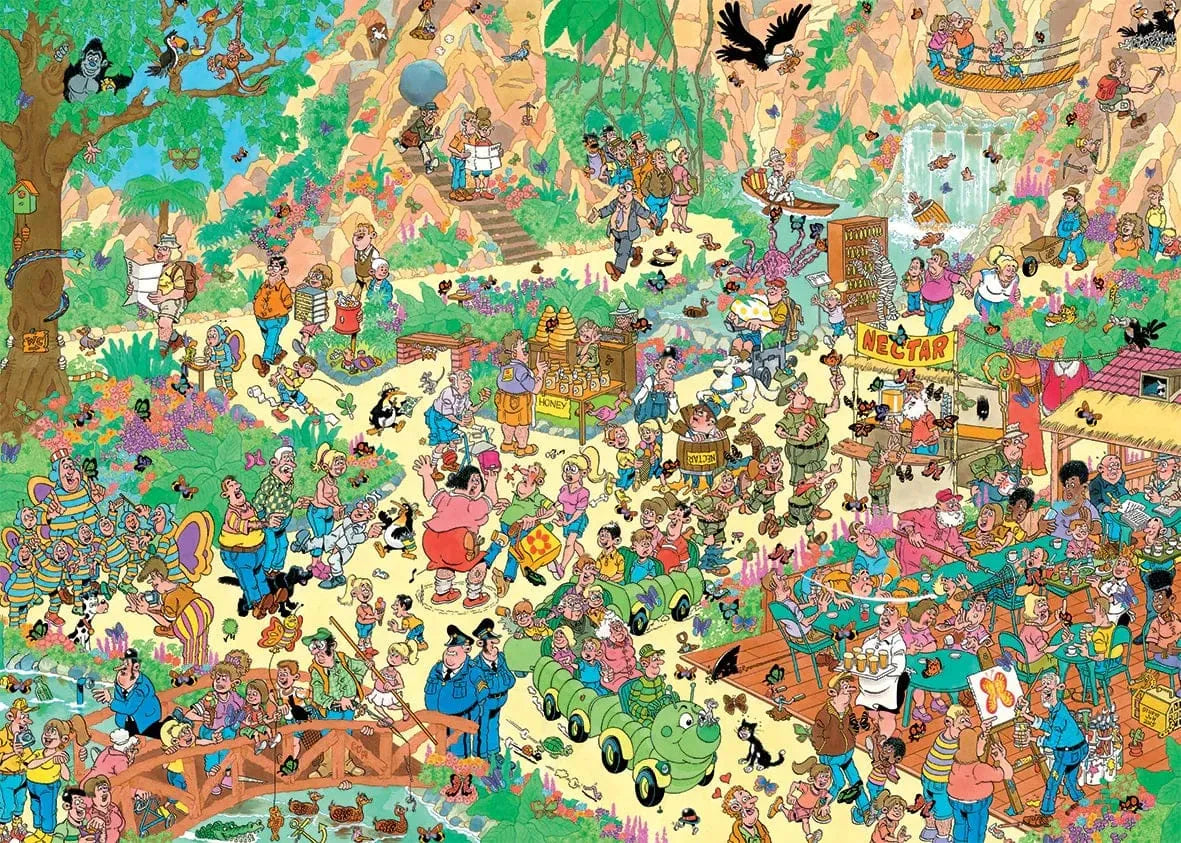 Jumbo Universalios dėlionės Jan van Haasteren - Flutterly Fabulous, 1000