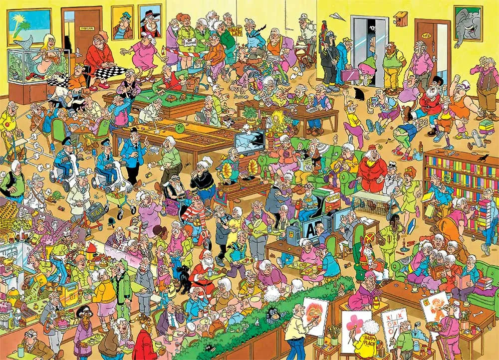 Jan van Haasteren - The Retirement Home, 1000-Universalios dėlionės-Brain Games LT