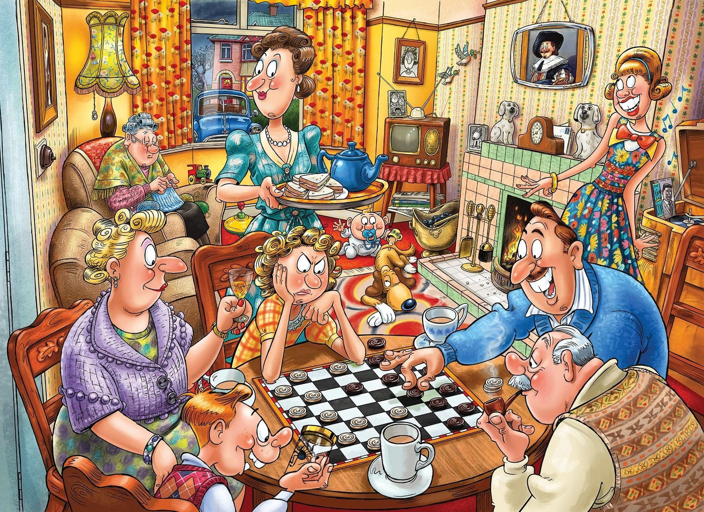 Jumbo Universalios dėlionės Wasgij Destiny 25 - Games Night, 1000