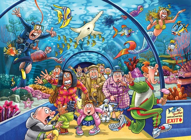 Jumbo Universalios dėlionės Wasgij Original 43 - Aquarium Antics! 1000