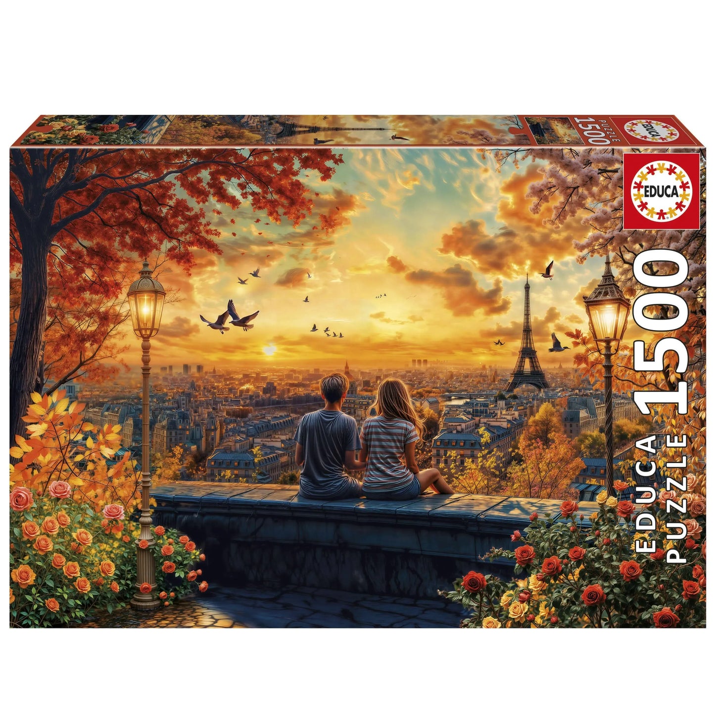 Lovers in Paris, 1500-Universalios dėlionės-Brain Games LT
