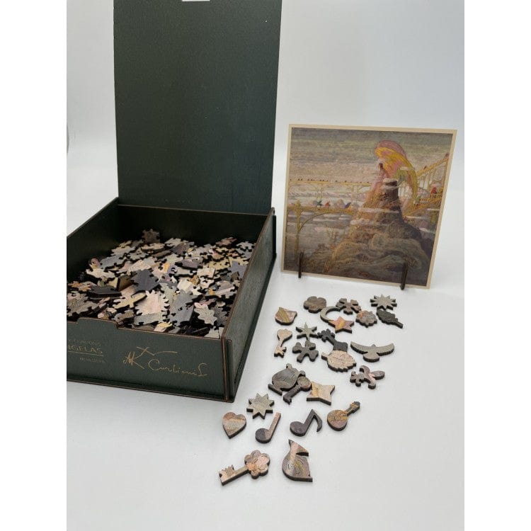 Metalo jungtys Stalo žaidimai M. K. Čiurlionis „Angelas“ | Medinė dėlionė (150 detalių)