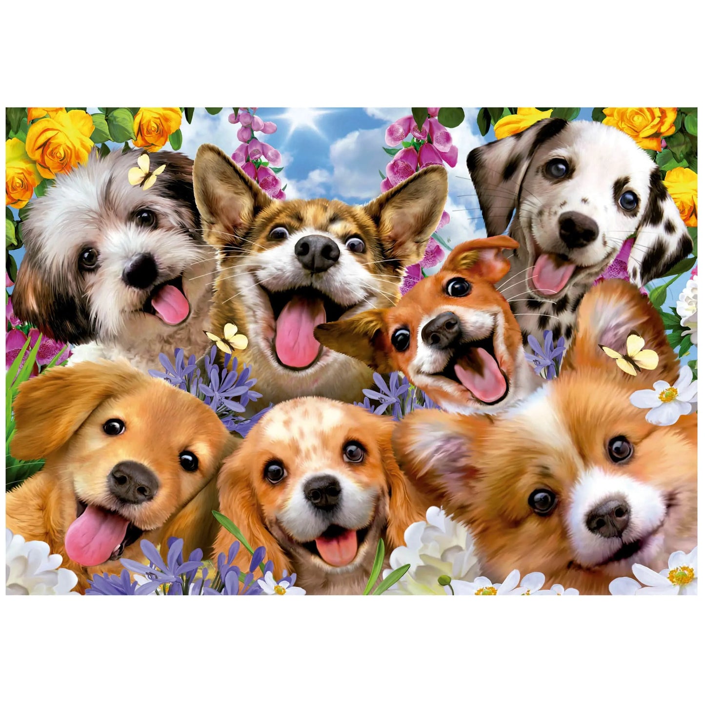 Puppies Selfie, Howard Robinson, 1000-Universalios dėlionės-Brain Games LT