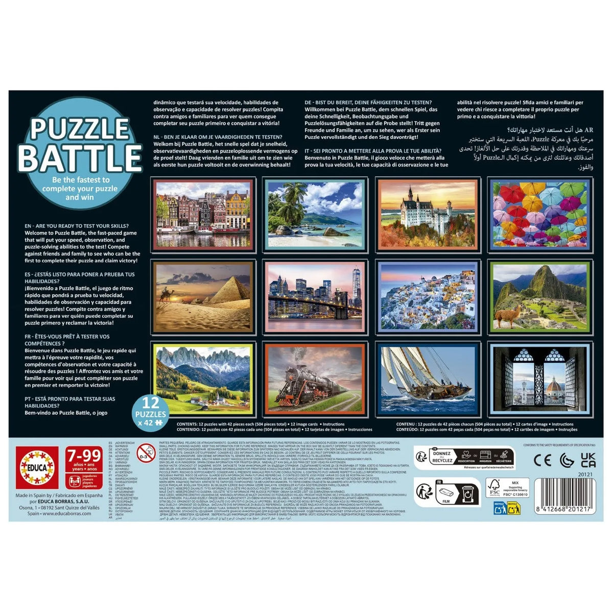 Puzzle Battle Travel-Universalios dėlionės-Brain Games LT