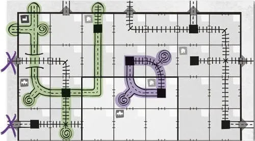 Railroad Ink: Eldritch Expansion Pack (papildymas)-Stalo žaidimai-Brain Games LT