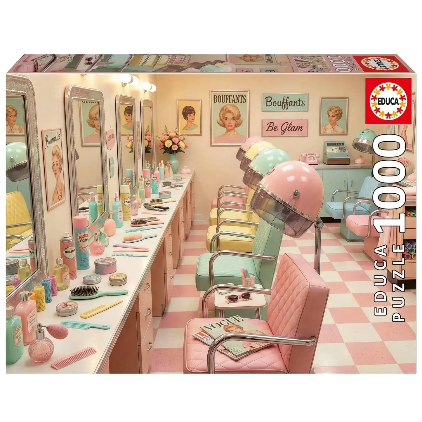 Retro Glam Living Room, 1000-Universalios dėlionės-Brain Games LT