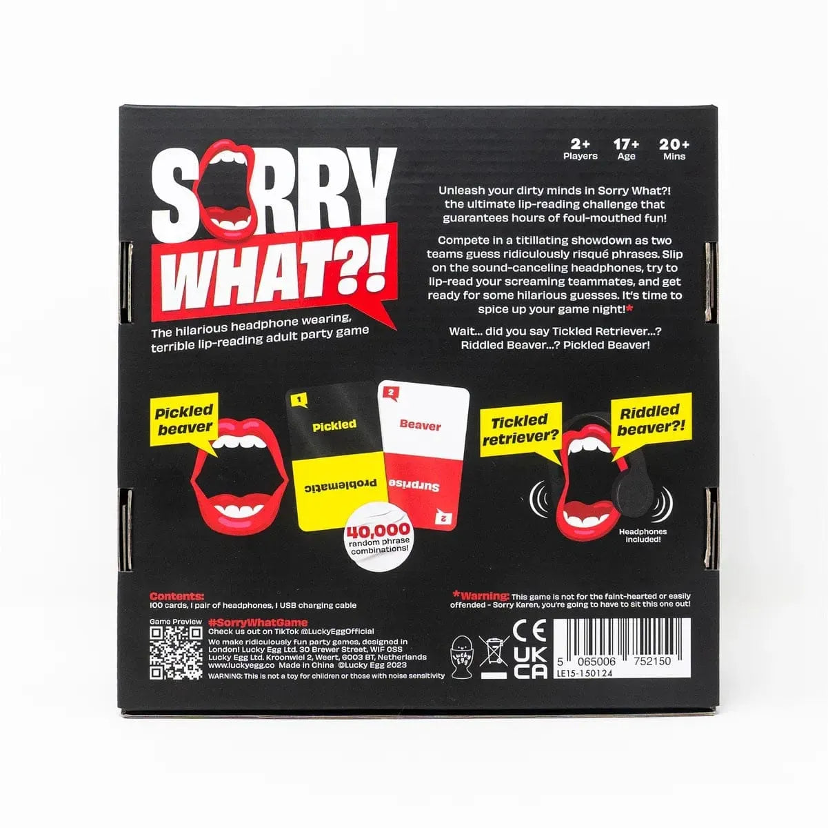VR Distribution (UK) Limited Stalo žaidimai Sorry, What?!