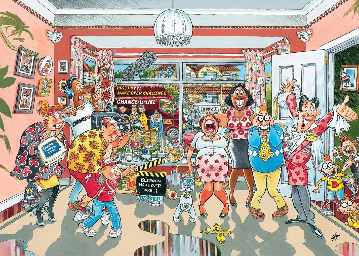 Jumbo Universalios dėlionės Wasgij Retro Original 9 - Home Improvements! 1000