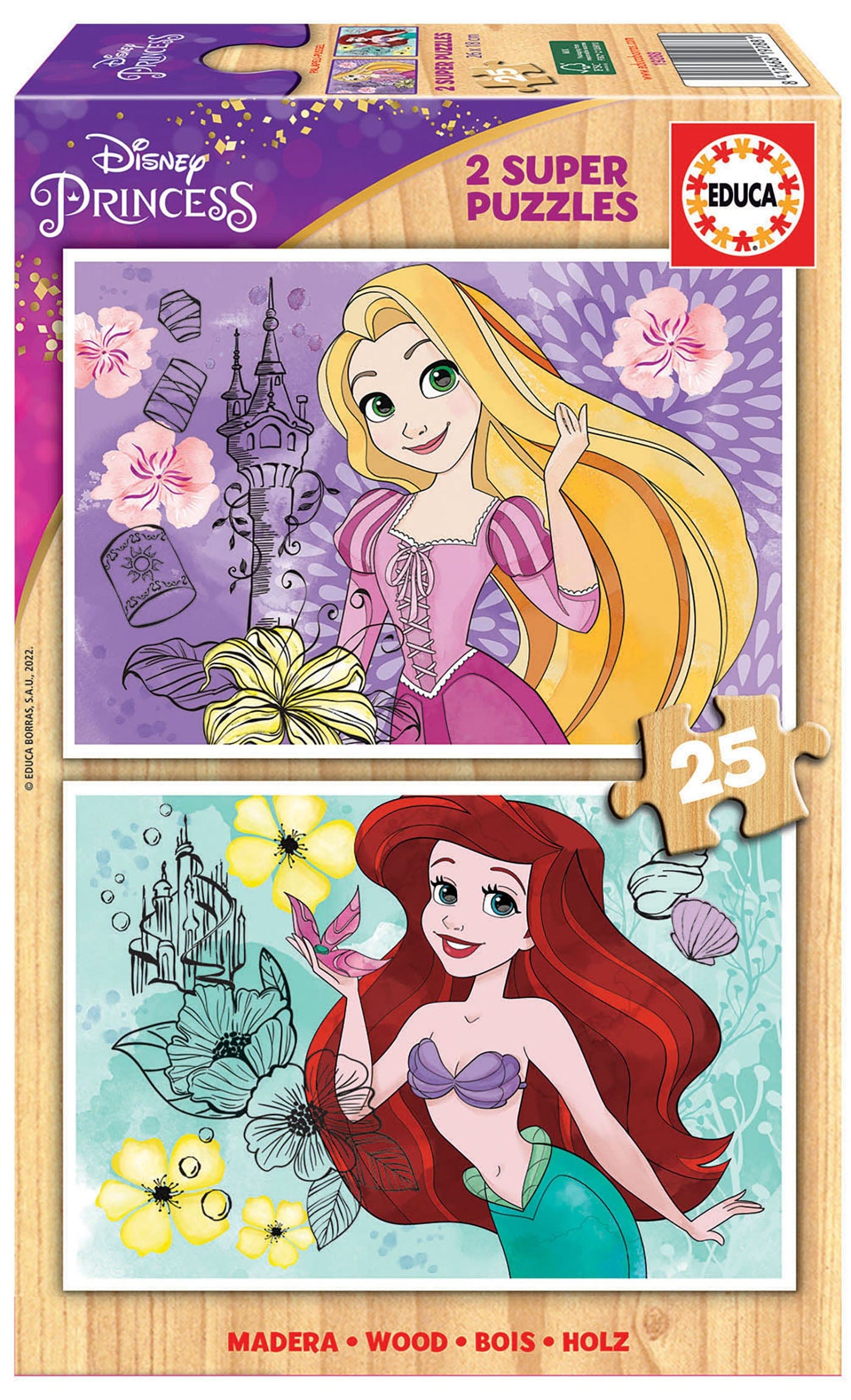 Educa Vaikiškos dėlionės Disney Princess, 2x25