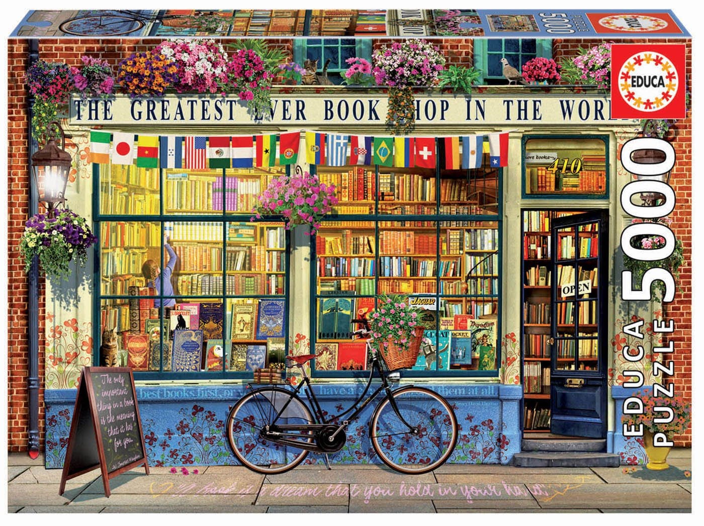Educa Universalios dėlionės Greatest bookshop in the world, 5000 pcs