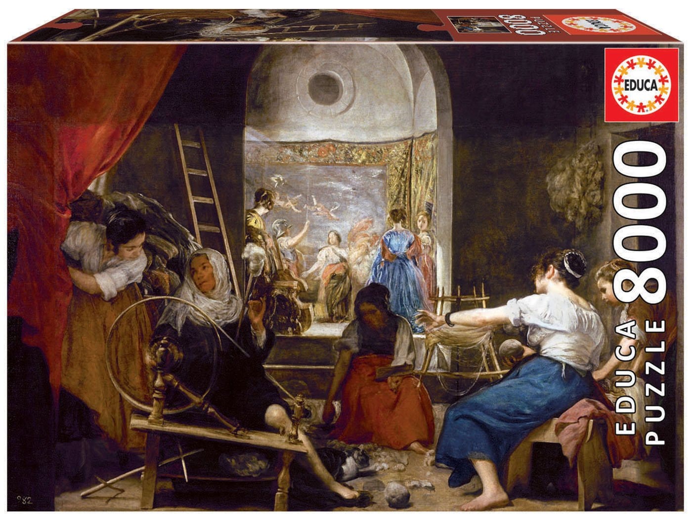 Educa Universalios dėlionės The Spinners or Fable of Arachne, Diego Velázquez, 8000 pcs
