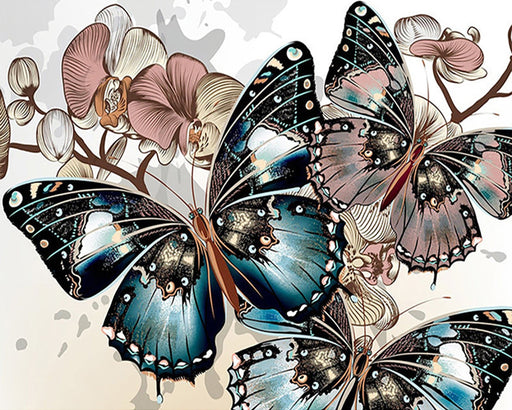 Medasle Rankdarbiai Deimantinė mozaika „Vintažiniai drugeliai“