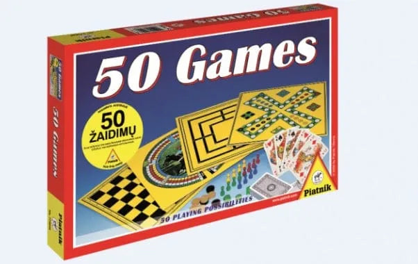 50 žaidimų rinkinys-Stalo žaidimai-Brain Games LT