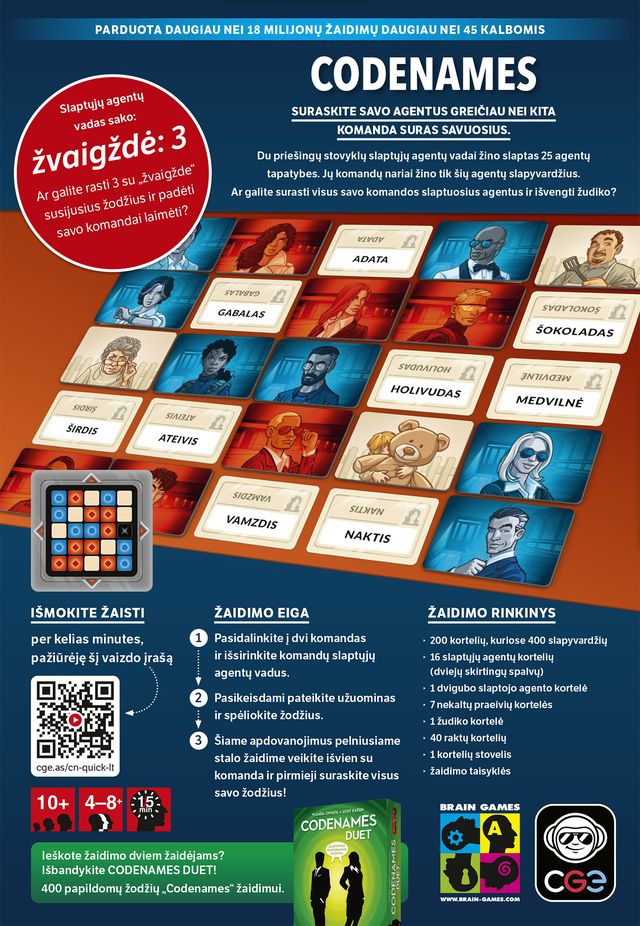 Codenames – Brain Games LT