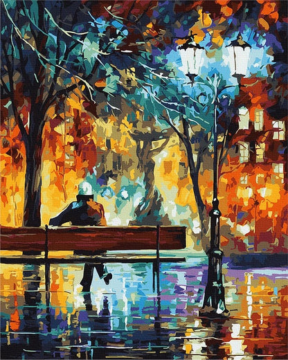 Parko suoliuko atspindys, 40x50 cm