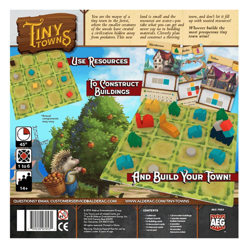 Alderac Entertainment Group Stalo žaidimai Tiny Towns