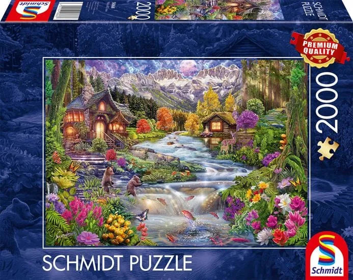 An idyllic river in the mountains, 2000-Universalios dėlionės-Brain Games LT