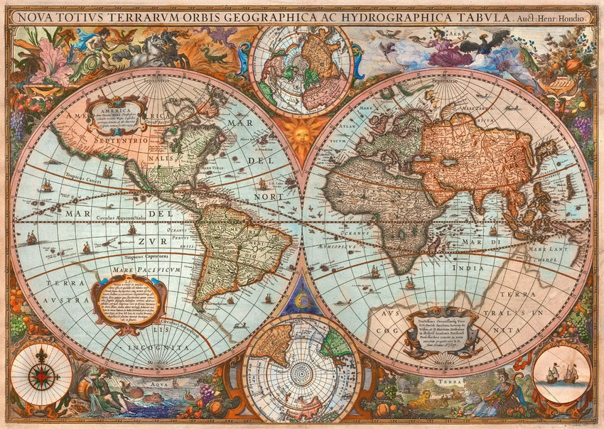 Ancient World Map, 3000-Universalios dėlionės-Brain Games LT