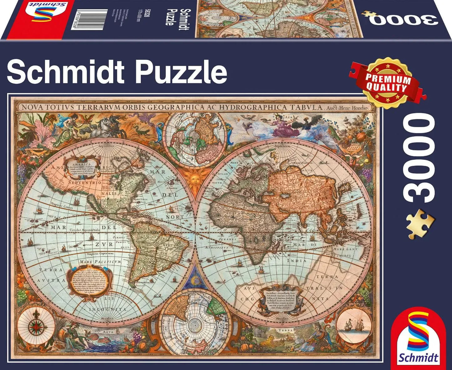 Ancient World Map, 3000-Universalios dėlionės-Brain Games LT