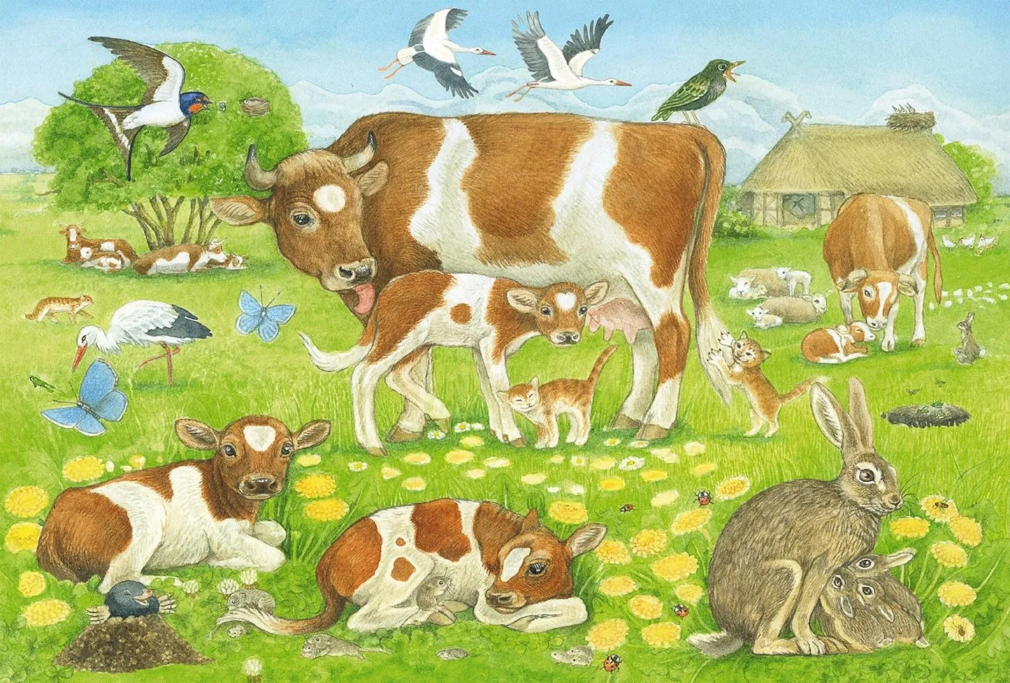 Animal family, 3x48-Vaikiškos dėlionės-Brain Games LT