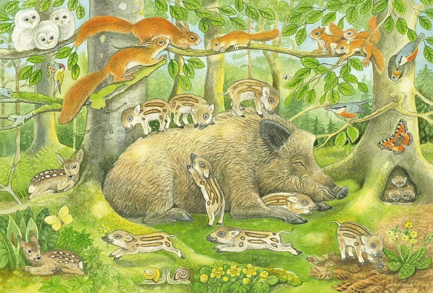Animal family, 3x48-Vaikiškos dėlionės-Brain Games LT