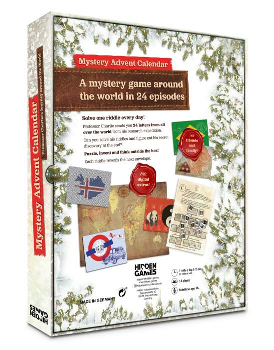 Asmodee Stalo žaidimai Hidden Games Prof Charlie (advent calendar)