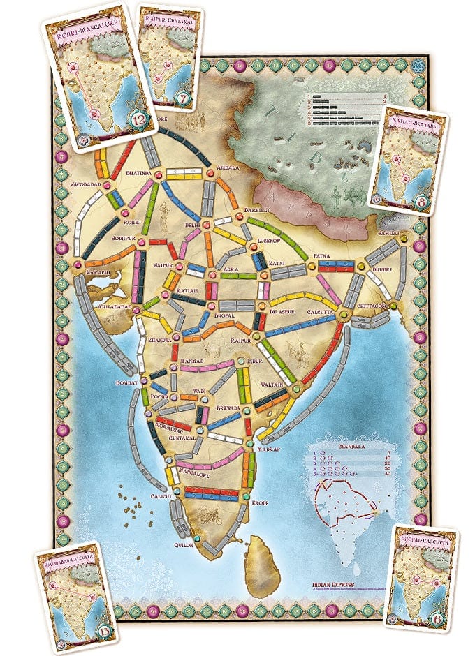 Asmodee Stalo žaidimai Ticket to Ride Map - India/Switzerland