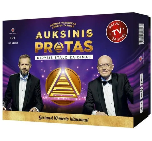 Auksinis protas. Didysis žaidimas. Geriausi 10-mečio klausimai-Stalo žaidimai-Brain Games LT
