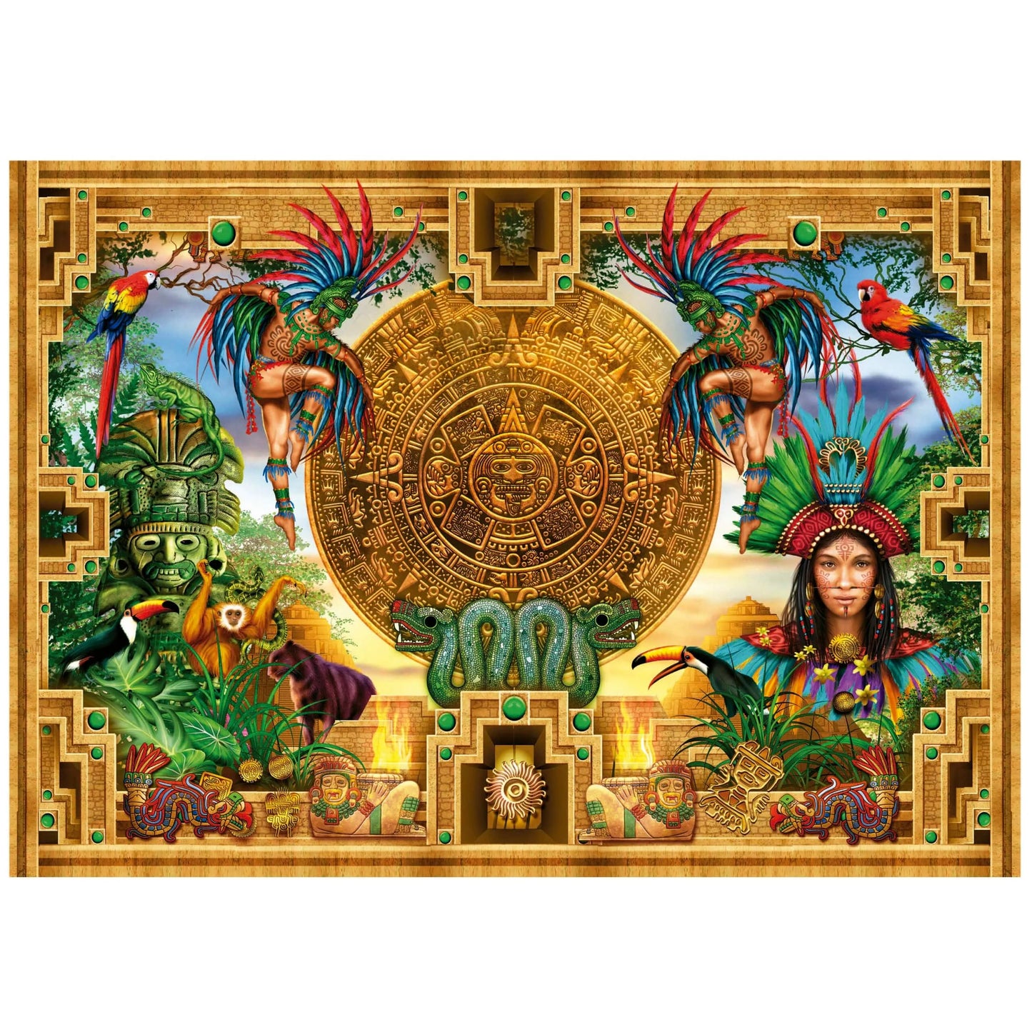 Aztec Mayan Montage, 2000-Universalios dėlionės-Brain Games LT