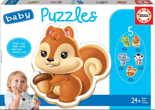 Baby Puzzles animals-Vaikiškos dėlionės-Brain Games LT