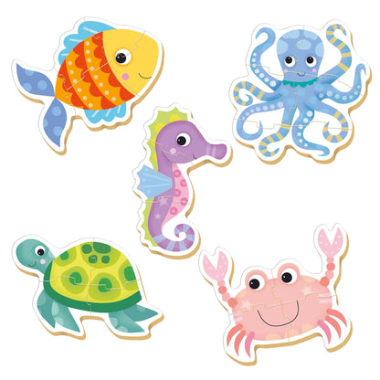 Baby Puzzles Aquatic Animals-Vaikiškos dėlionės-Brain Games LT