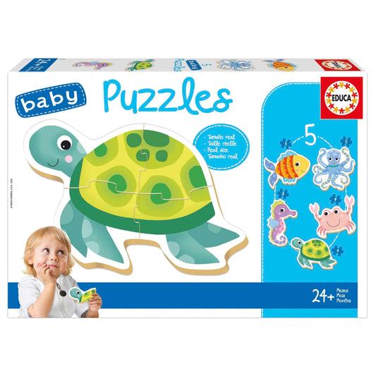 Baby Puzzles Aquatic Animals-Vaikiškos dėlionės-Brain Games LT