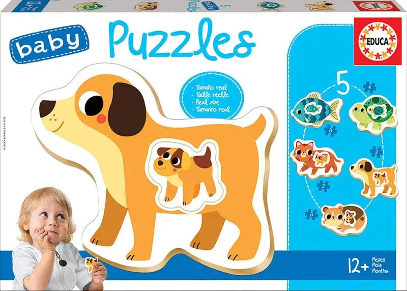 Baby Puzzles Pets-Vaikiškos dėlionės-Brain Games LT