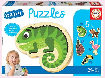 Baby Puzzles Tropical animals-Vaikiškos dėlionės-Brain Games LT