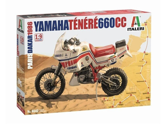 Baksas Surenkami modeliai Italeri - YAMAHA Ténéré 660cc Paris Dakar 1986