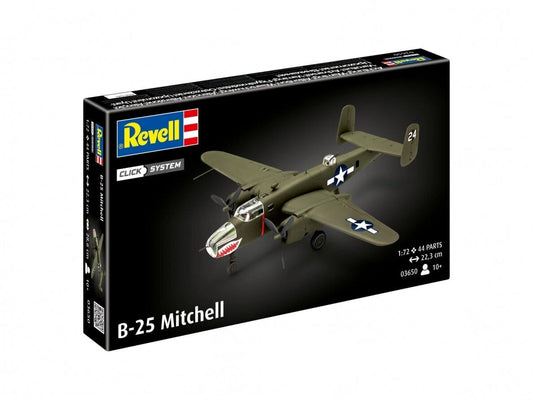 Baksas Surenkami modeliai Revell - B-25 Mitchell (Click System), 1/72