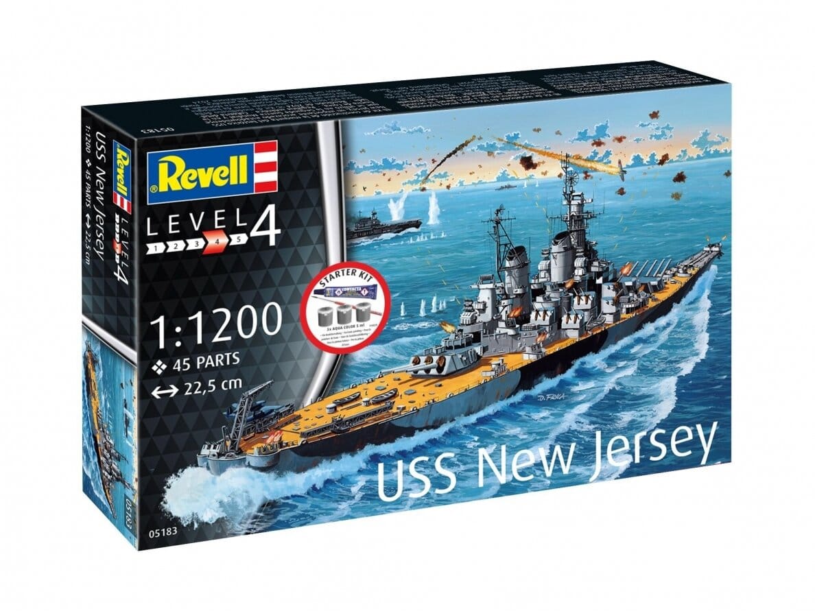 Baksas Surenkami modeliai Revell - Battleship USS New Jersey, 1/1200