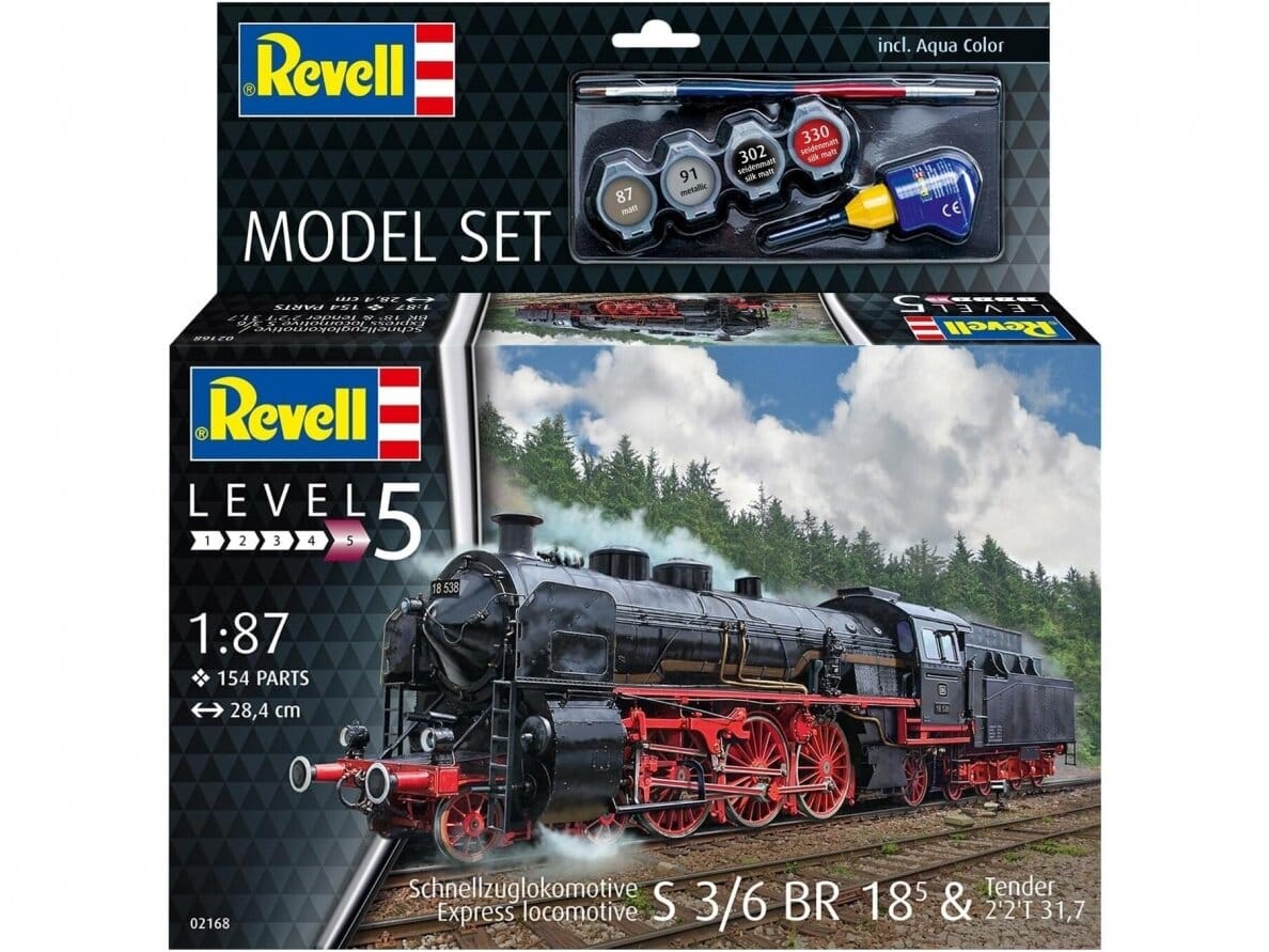 Baksas Surenkami modeliai Revell - Express Loco S3/6 BR 18(5) with Tender, 1/87