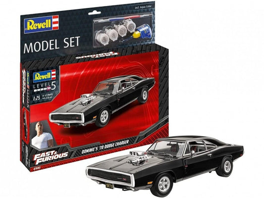 Baksas Surenkami modeliai Revell - Fast & Furious - Dominics 1970 Dodge Charger